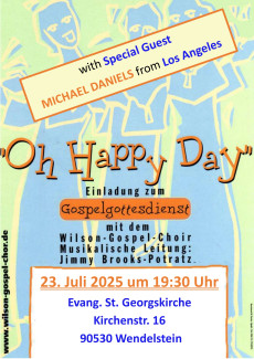 Einladung Gottesdienst Gospel 23. Juli 2025