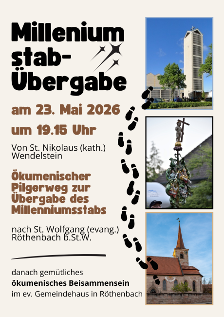 Plakat zur Übergabe des Milleniumsstabes 23.05.26