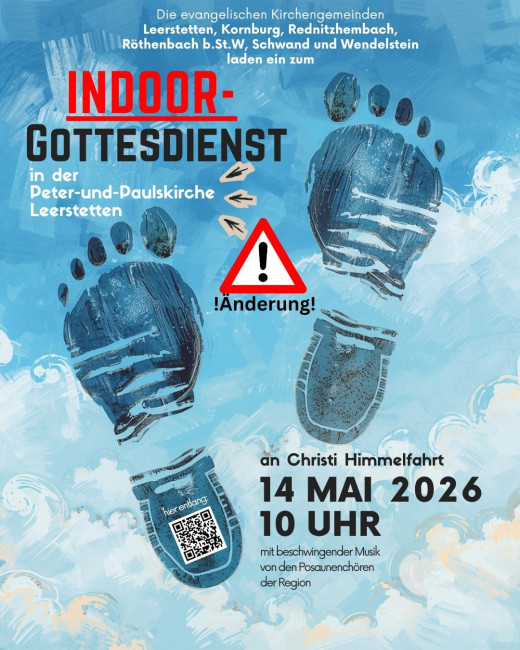 geändertes Plakat Himmelfahrts-Gottesdienst jetzt Peter-und Paulskirche