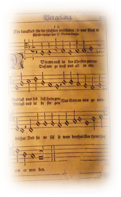 Faksimile altes Gesangbuch 