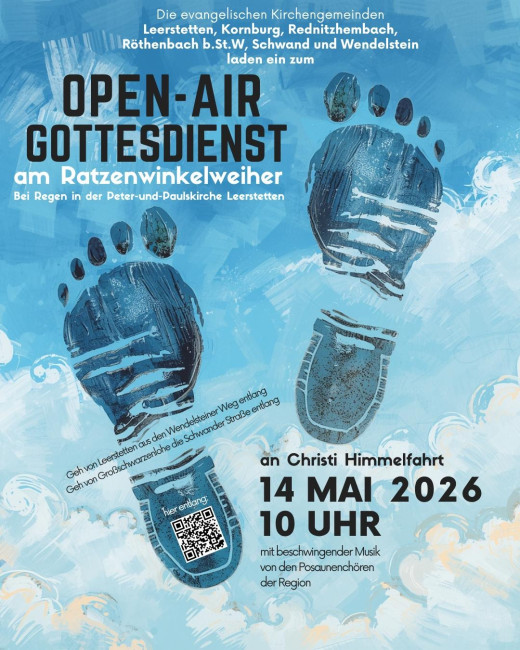 Plakat zum Himmelfahrts-Gottesdienst 26 am Ratzenwinkelweiher